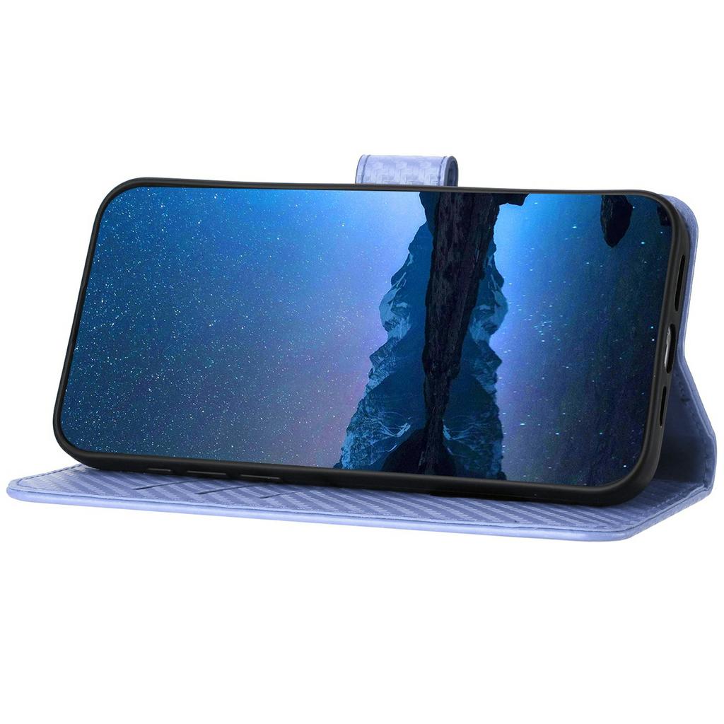 YX0070 For Samsung Galaxy S25 Ultra Wallet Case Carbon Fiber Texture Leather Cell Accessories Phone Cover