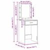 Makeup Table with Mirror Lighting 3 pcs Black Particleboard