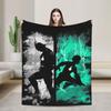 My Hero Academia Deku Izuku Knitted Blanket Coral Fleece Plush  Super Warm Throw Blankets for Airplane Travel Bed Rug
