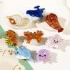 Cute Ocean Animal Acetate Claw Clip: Conch, Dolphin, Starfish, Puppy Design