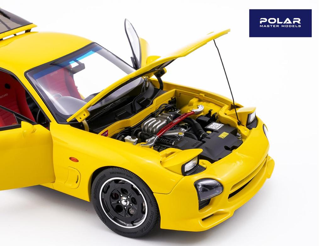 POLAR MASTER MODELS Масштаб 1/18 Mazda RX7 Желтый Speed Готовое изделие PLM22-002-1