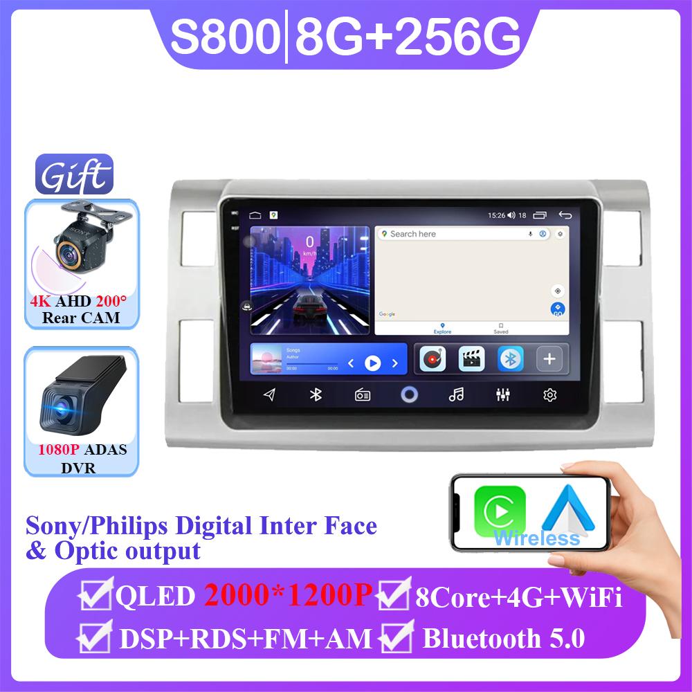 Android 14 автомобильное радио для Toyota Previa 3 III XR50 Estima 2006-2019 Carplay навигация мультимедиа видеоплеер стерео без 2din DVD