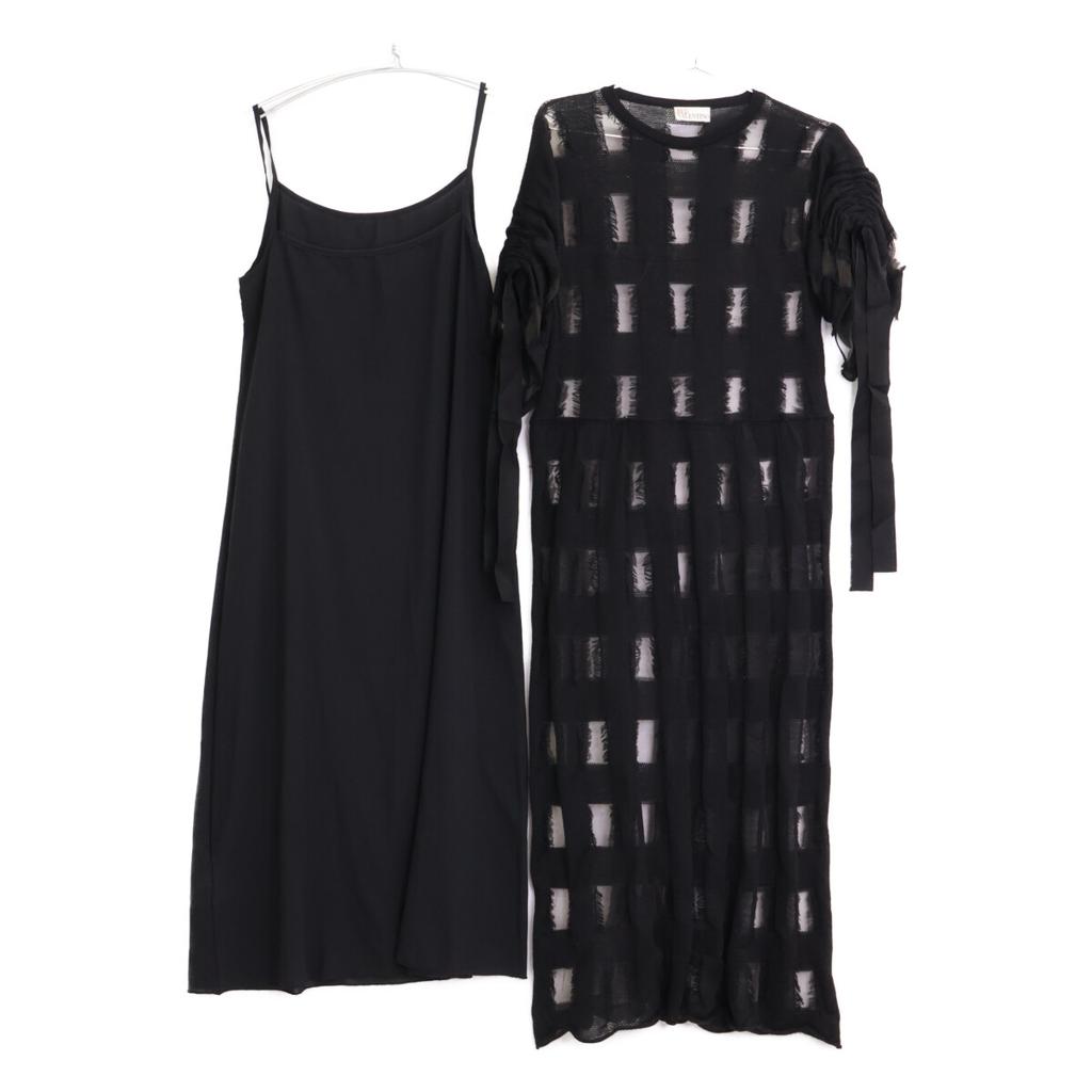 Red Valentino QR3KD06H3VM Черное кружевное платье с коротким рукавом платье S черное Б/у