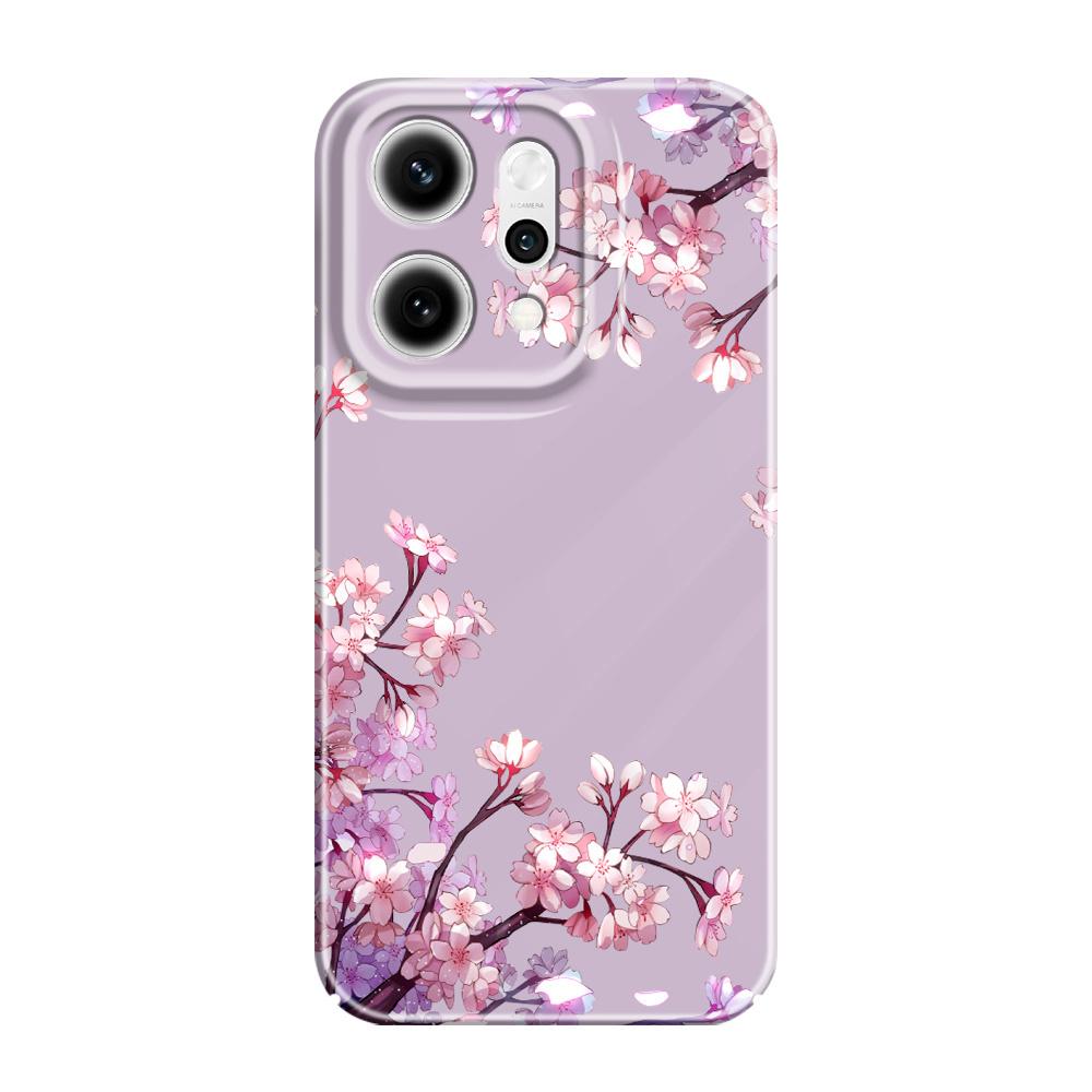Чехол для телефона 'Цветочные волны' для OPPO Reno 14 14F 13 13F 12 12F 11 11F 10 8 8Z 8T 7 7Z Pro 4G 5G Пленка Жесткая крышка