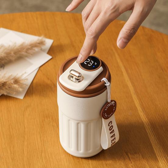 460 мл Светодиодный дисплей температуры Вакуумная термобутылка Не содержит БФА Герметичная Поддерживает холод/тепло 12 ч Двустенная изоляция