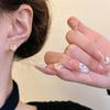 Розовые циркониевые серьги-гвоздики в форме сердца женские сладкий и крутой стиль уникальные нишевые серьги с иностранным шармом высококачественные серьги