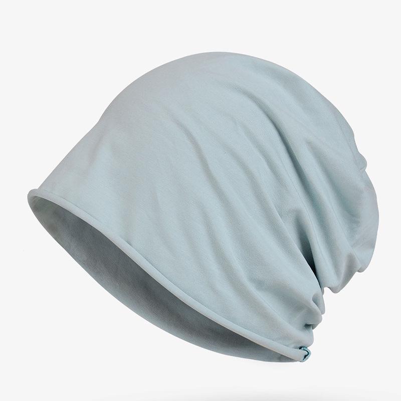 Unisex Lightweight Cotton Headscarf: Spring/Summer Breathable Cap & Sleep Hat
