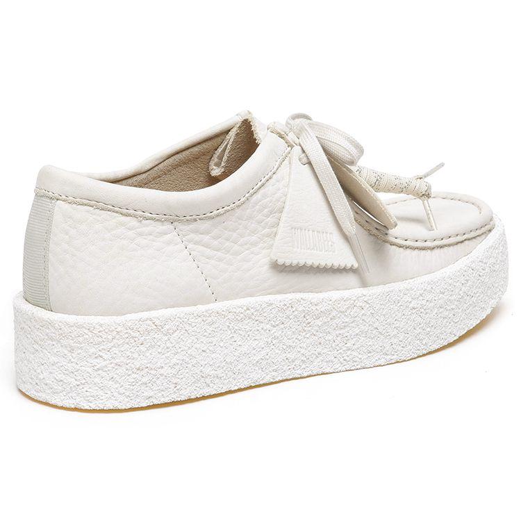 Clarks Оригинальные Кожаные Ботинки на Толстой Подошве Шнуровка До щиколотки Для улицы Мужские ботинки Белый 261581537