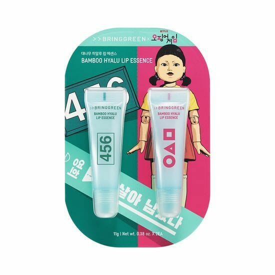 BRINGGREEN X SQUID GAME Bamboo Hyalu Lip Essence Двойная упаковка (11 г х 2 шт.) / бальзам для губ