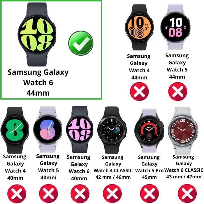 Чехол совместимый с Samsung Galaxy Watch 6 44mm - Жесткая защита прозрачный чехол экран из закаленного стекла Phonillico®