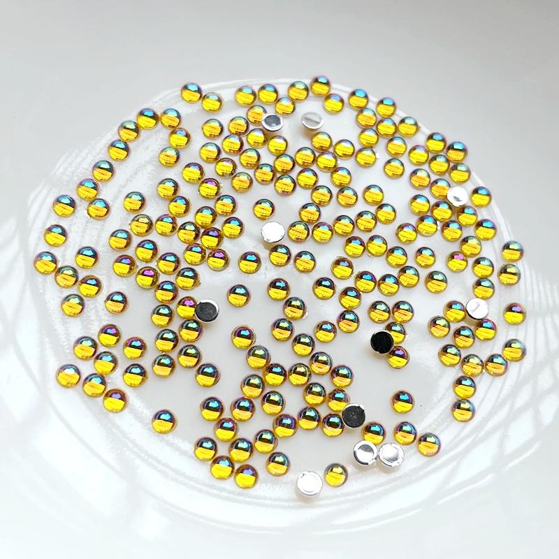 200 шт. красивые 3 мм смешанные полукруглые стразы для ногтей «сделай сам», декоративные аксессуары для изготовления ювелирных изделий