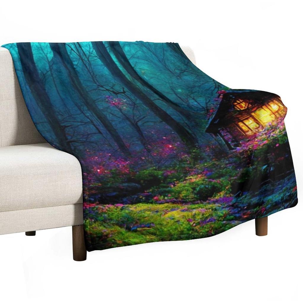 Home at the Heart of the Forest Throw Blanket Retros Sofa Decorative Sofa Baby Blankets
