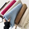 Luxury Cashmere Solid Colors Women Scarf Winter Shawl And Wrap Bandana Pashmina Tassel Female Foulard Thick Blanket