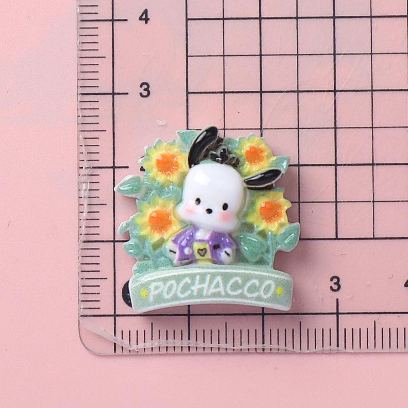 10Pcs New Mini Kawaii Cartoon Flower Garland Animal Series Flat Bottom Scrapbook Diy Jewelry Making Hairwear Accessorie A32
