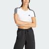 Adidas Футболка Essentials с 3 полосками, женские топы, белые IR6112