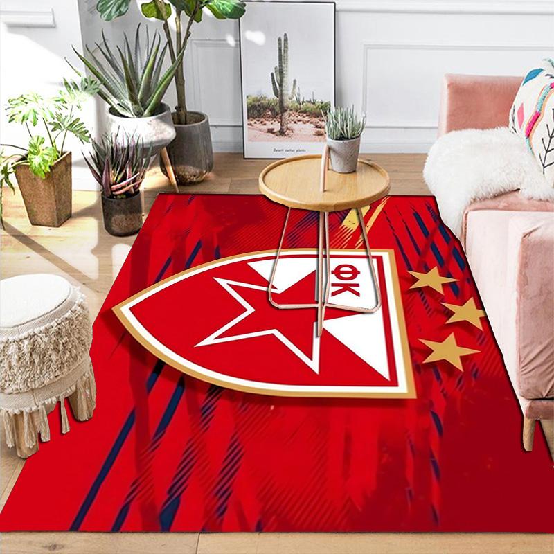 Red Star Basketball Club Rug Floor Mat for Living Room or Bedroom Soft and Comfortable Carpet a Gift for Birthday and Holiday.NFF0928352