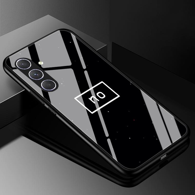 Чехол для телефона из закаленного стекла для Samsung Galaxy A05 A05S Чехол A15 A14 A24 A34 A25 A54 4G 5G Роскошный Твердый Бампер A04 A04S A04E