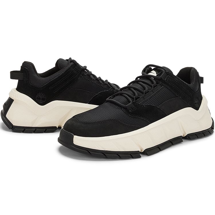 Timberland Turbo Simple Solid Color Slip Resistant Durable Low Top Casual Shoes Men Sneakers Black A5PG8W