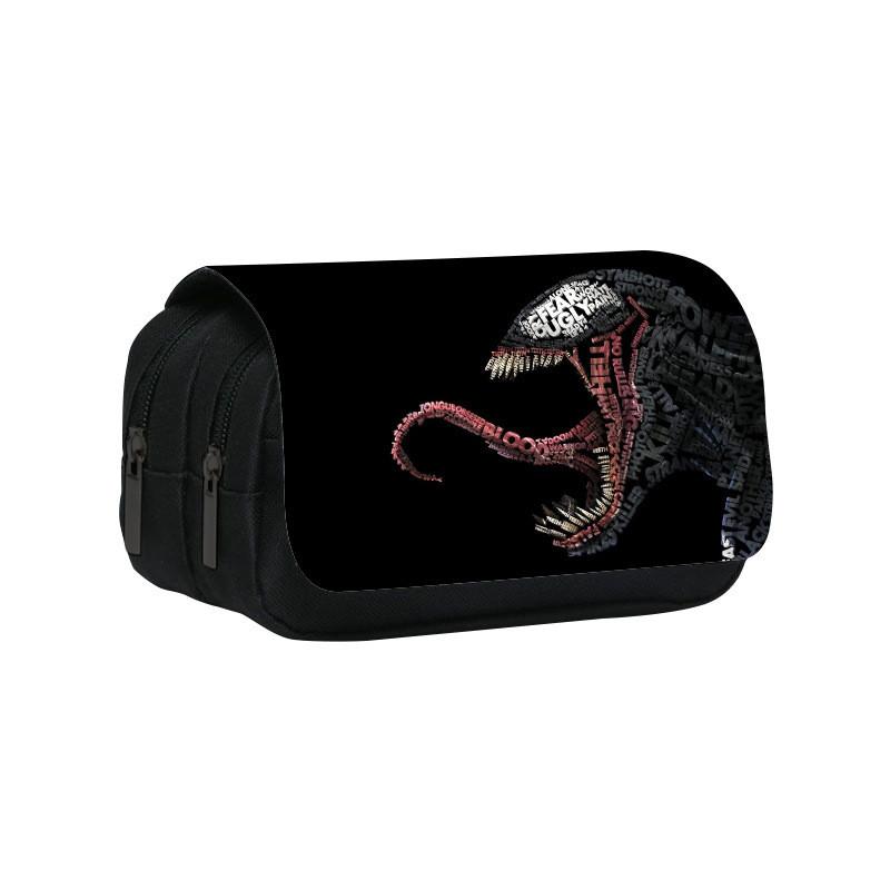 Marvel Venom Print Double Layer Stationery Storage Bag For Middle School Students