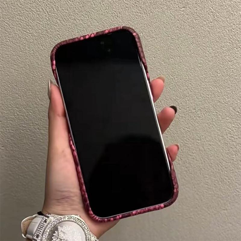 Модный шикарный кожаный чехол для телефона с текстурой змеиной кожи для iPhone 16 15 14 13 Pro Max Мягкая силиконовая задняя крышка
