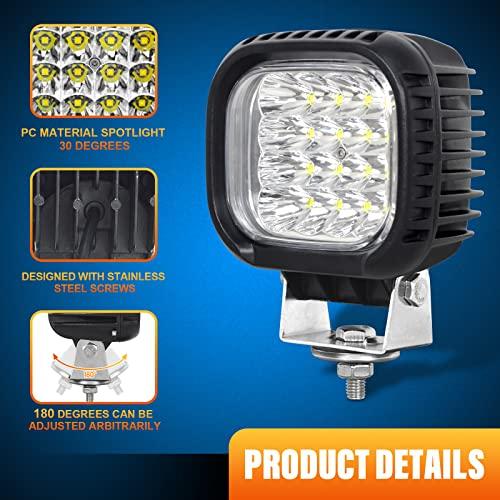 1 шт. 5-дюймовый круглый 48 Вт рабочий свет рабочий светодиодный барный свет автомобильный светодиодный узкий угол прожектора светодиодный 6000K водонепроницаемый пылезащитный 12 В/24 В универсальный