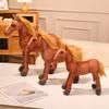 Horse Plush Doll Cute Foal Shape Stuffed Animal Soft Pony Plush Toy Skin-Friendly Comfortable Birthday Gift for Children