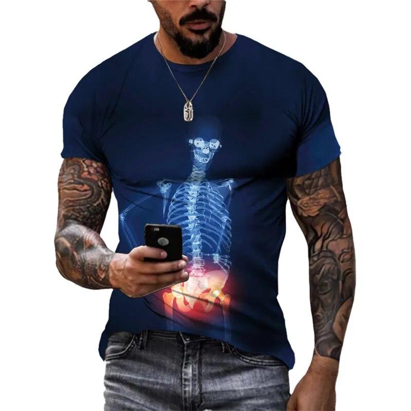 Новые летние футболки в стиле хип-хоп с забавным рисунком, мужские модные повседневные футболки с индивидуальным принтом, уличный стиль, футболки с короткими рукавами и круглым вырезом