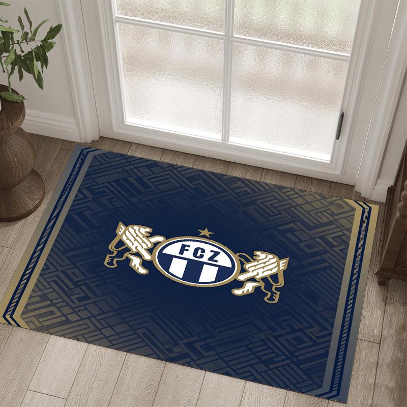 FC Zürich Design Crystal Velvet Carpet Cozy Non?Slip Printed Rug For Bedroom Living Room Entrance