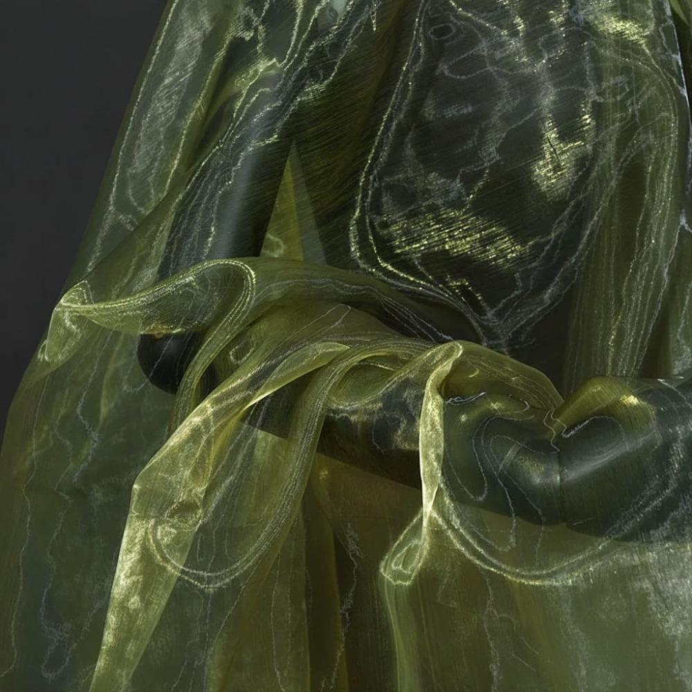 100X150cm Two-color Gradient Fabric Lightweight Thin Organza Mesh Fabric Colorful Organza Fabric