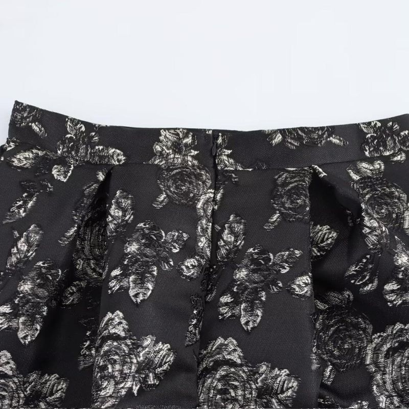 Kaslead New Arrival Women's Fashion Style Stylish Simple and Versatile Jacquard Texture Skirt
