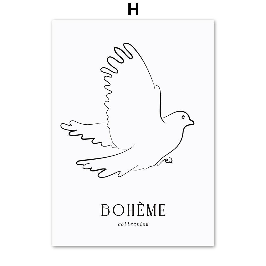 Цветок, лист, девушка, ручная геометрия, абстрактные черные, бежевые постеры и принты, настенная живопись на холсте, картины для декора гостиной