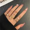 iF ME Punk Vintage Silver Color Poker Billiards Ring Set for Women Gothic Heart Anillos Hip Hop Y2k Korean Fashion Male Gift Jewelry
