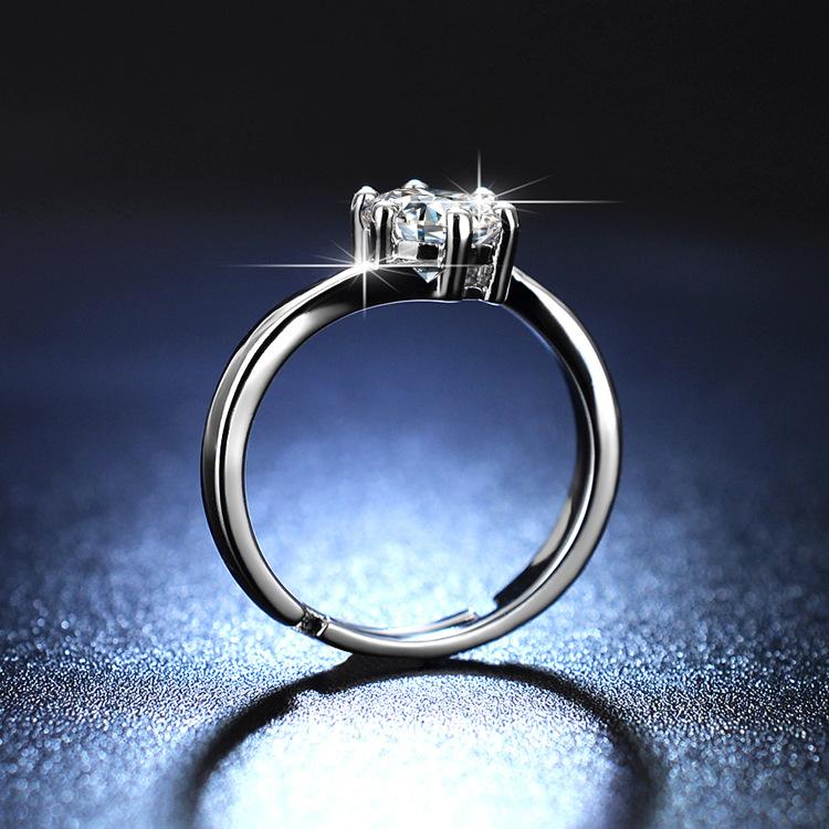 Классическое витое кольцо с шестью когтями, имитация муассанита, кольцо для женщин