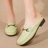 Women's Backless Walking Loafers Summer Slip-on Mule Shoes Closed Toe Slippers Lady Comfort Casual Travel Mule