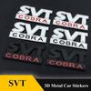 2Pcs 3D Metal SVT COBRA Car Sticker Emblem Badge  Car Accessories Decal