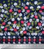 Soimoi Japan Crepe Satin Fabric Dot|Leaves & Floral Panel Print Fabric by metre 42 Inch