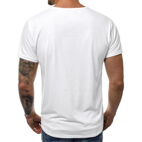 Мужская футболка, имитация костюма-двойки, пуловер, топы с круглым вырезом, короткий рукав, дышащая повседневная одежда