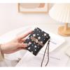 Женский кошелек PU Flower Zipper Multi Card складной карманный кошелек для монет Student Zero