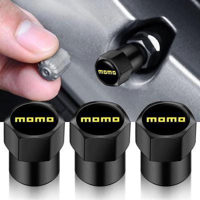 4 шт./лот DIY Универсальные Для MOMO Текст Колесо Автомобиля Шина Колпачки Клапанов Воздуха Шток Наклейки на Автомобиль Для Автомобилей Мото Авто Аксессуары Декор Подарок