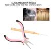 Hair Extension Hook Needle 3 Hole Pliers Set Stainless Steel Hair Extension Wig Tools