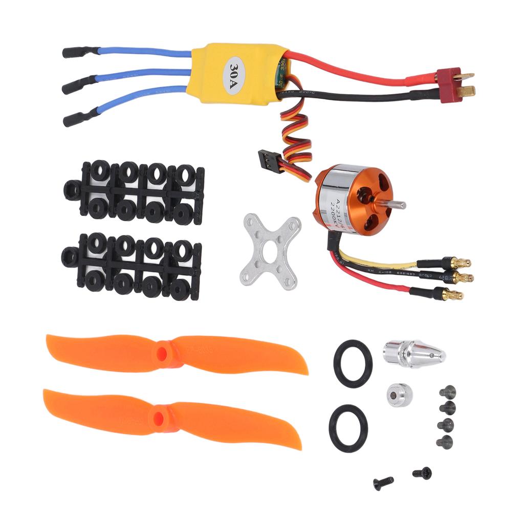 RC Motor ESC Propeller Kit 2212 6T 2200KV Brushless Motor 30A ESC Accessory Kit for F450 550 Quadcopter