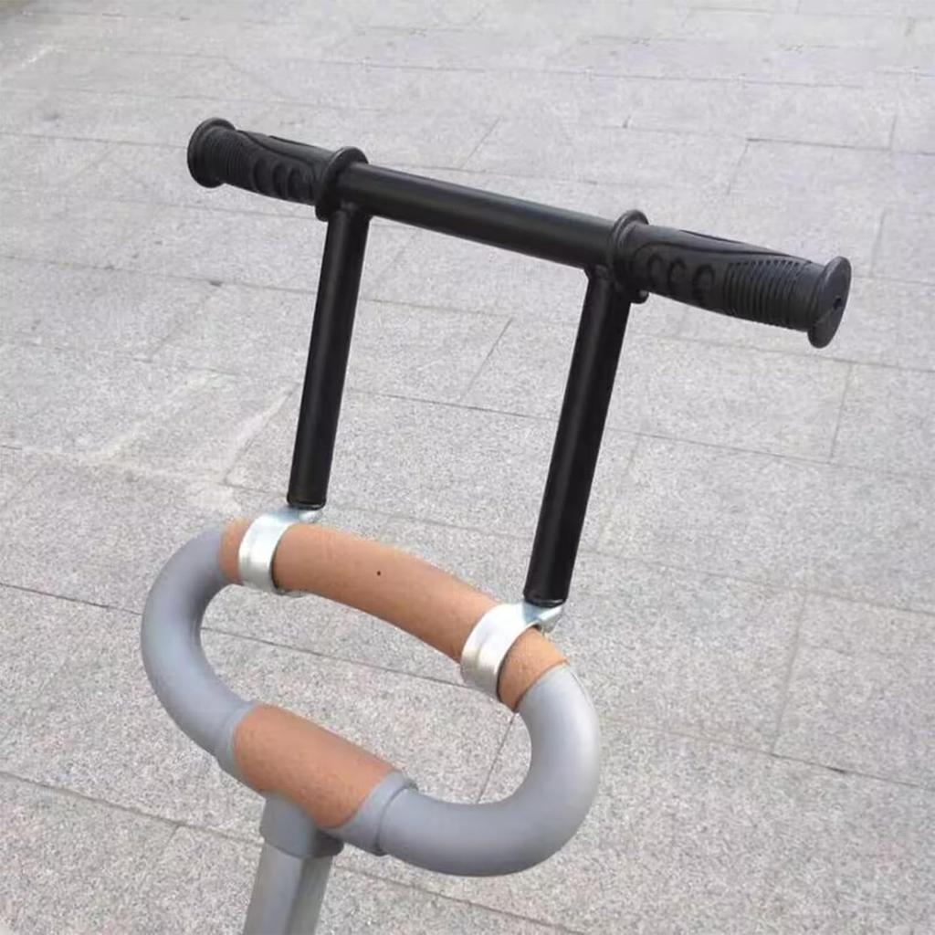 Universal Stroller Handle Extender Bar Adjustable Height Extension Armrest for Tall Parents Durable Metal Construction Fits Most Prams and Pushchairs