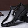 High Quality Leather Men Formal Shoes Men's Business Shoes Casual Loafers Dress Moccasins Breathable Slip On Black Driving Shoes