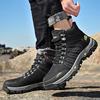 Модный бренд Мужские ботинки Водонепроницаемые кожаные кроссовки Супер теплые мужские ботинки Уличные мужские походные ботинки Рабочая обувь Размер Кемпинг Охота