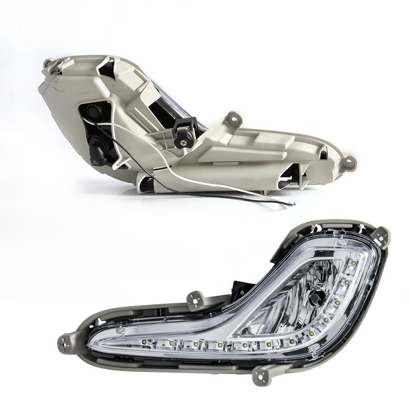 Противотуманная фара Светодиодный Дневной Ходовой Огонь Для Hyundai Accent 2012 2013 2014 2015 2016 2017 Автомобиль Автомобильный Фара Дневные Ходовые Огни