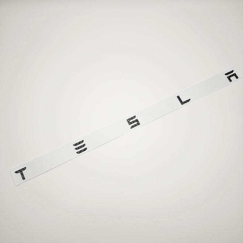 mghxj4 3D ABS Letters Tesla Logo Carbon Chrome Black Red Badge Car Rear Trunk Stickers For Tesla Model 3 Y X S Back Decals Accessories