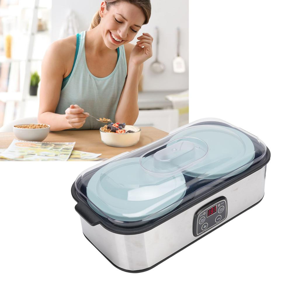 Йогуртница 2 л, большая емкость, автоматический контроль температуры, таймер 0-48 часов, цифровая йогуртница