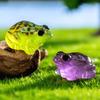 10 шт. мультяшные светящиеся фигурки лягушек миниатюры милая маленькая модель жабы микро ландшафтные украшения