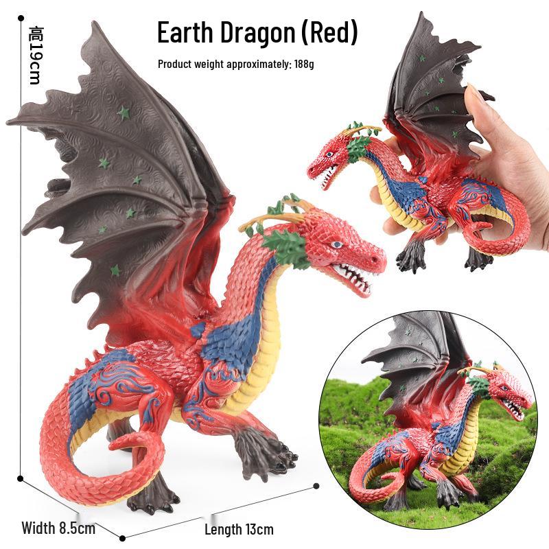 Dinosaur & Dragon Plastic Toy Set: Mythical Animal Figures for Kids