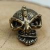 Warrior Skull Brass Knife Bead DIY  Woven Bracelet Lanyard Keychain Pendant Accessories Hangings Charms